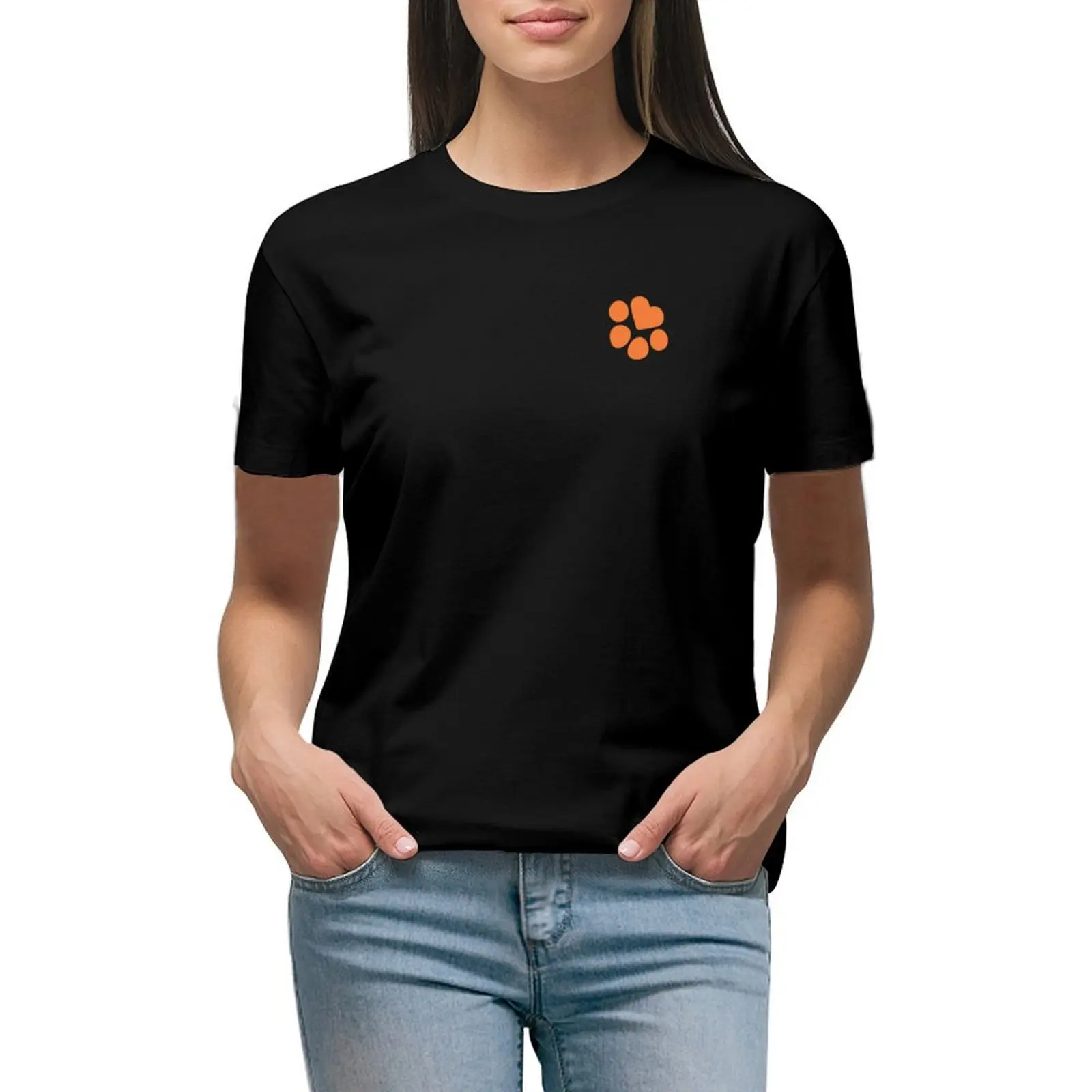 Pal Logo Pfote nur T-Shirt übergroße Bluse T-Shirts für Frauen