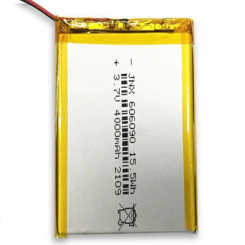 3.7V 606090 4000mah High-capacity Polymer Lithium Battery for Mobile Power Solar Street Lamp Charging Treasure Power Bank Laptop