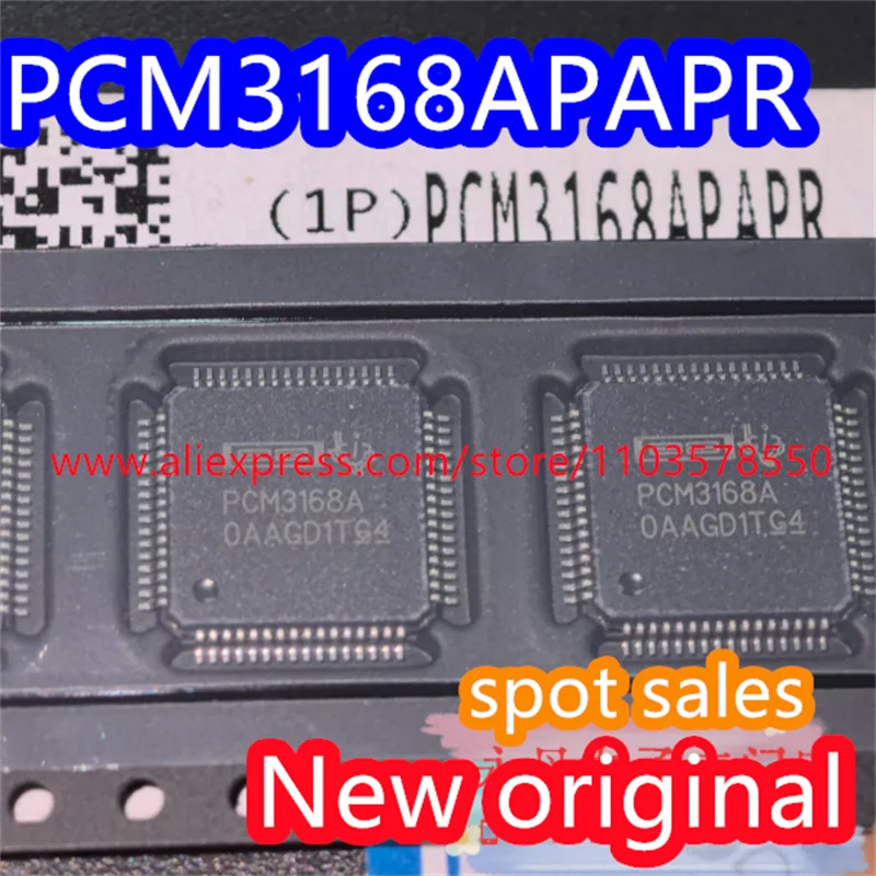 

5PCS New original PCM3168APAPR codec IC chip PCM3168A package HTQFP-64