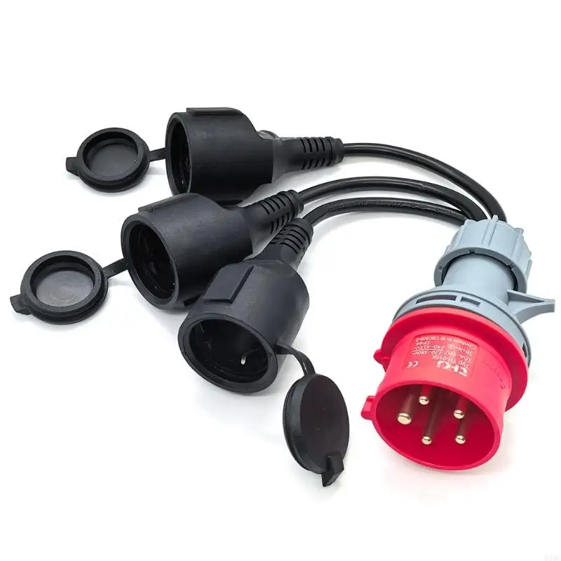 High Conductivity 35Cm 5 Wire Industrial Adapter Cable Waterproof Design CEE Plug with PVC Coating 896C