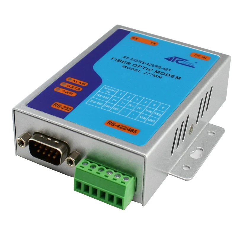 Módem de fibra óptica multimodo RS232/422/485 (ATC-277MM)