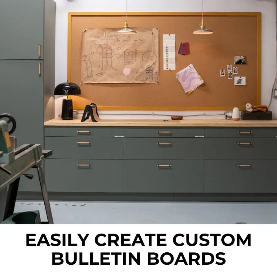 Rolo grosso do quadro de avisos da cortiça 24 x 48 x 1 4 polegadas