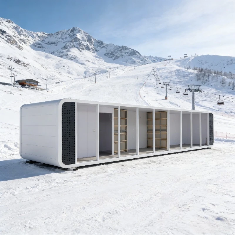 Apple Cabin with Bedroom Bathroom Kitchen | 20ft 40ft Prefab Container House | Modern Outdoor Office Living Space