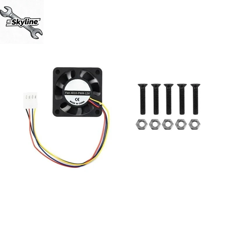 Fan-4010-PWM-12V 40mm Cooling Fan for CM4 IO Board, 12V 4-Wire PWM Speed Control, 5000RPM, 40x40x10mm