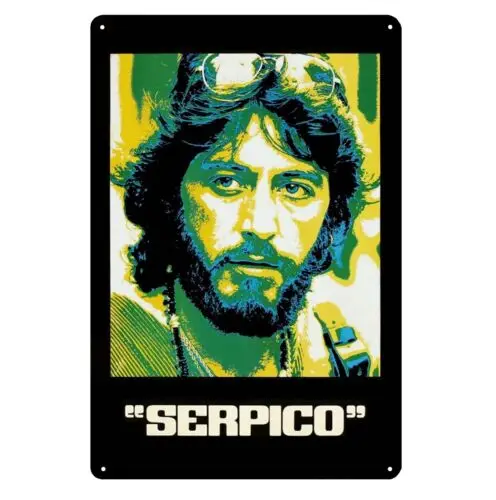 Serpico Al Pacino Movie Metal Poster Tin Sign 20x30cm Plaque sign sign
