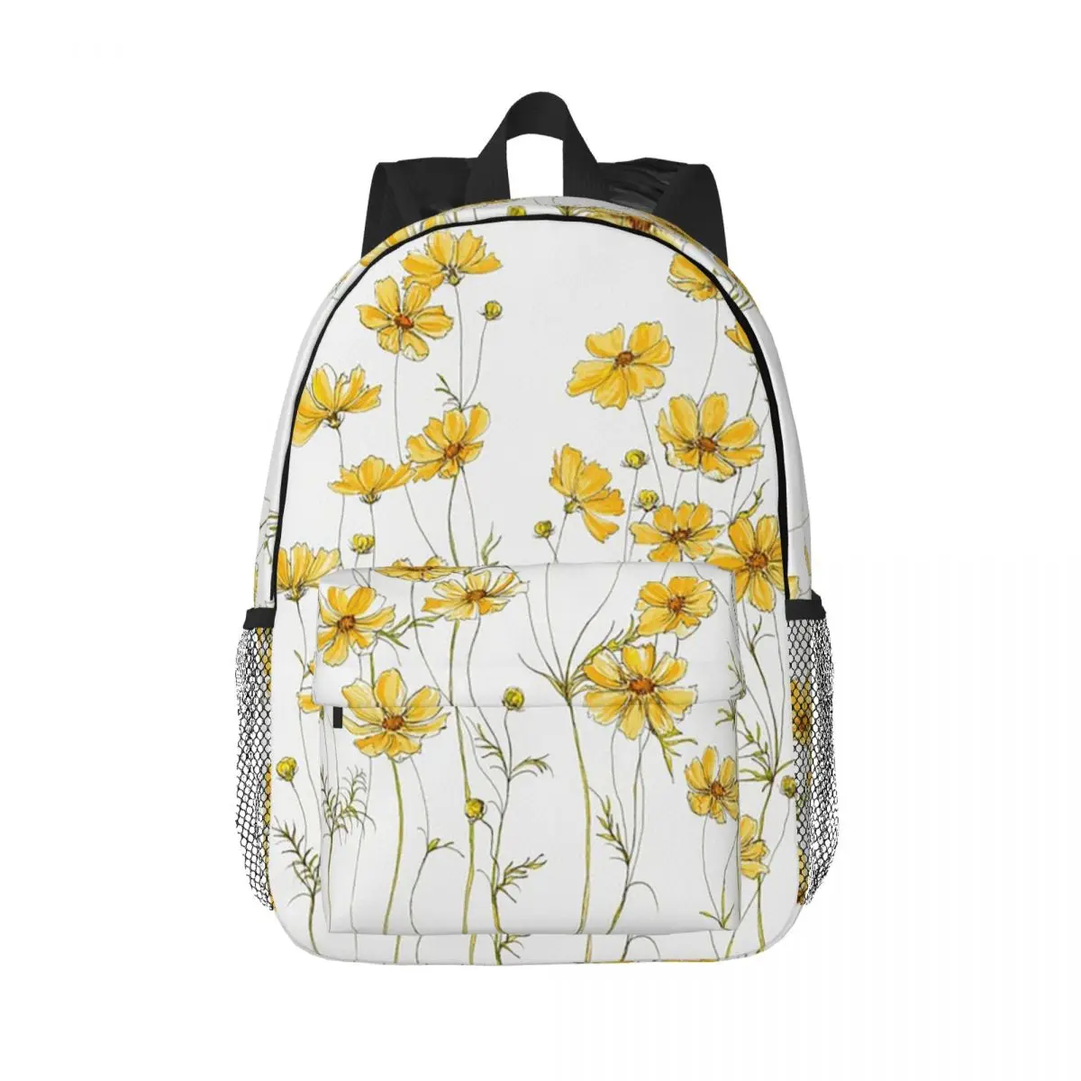 

Yellow Cosmos Flowers Backpack Hot Sale Daypack Large Capacity Boys Girl BookBag Shoulder Bags for Men Women Children School Bag