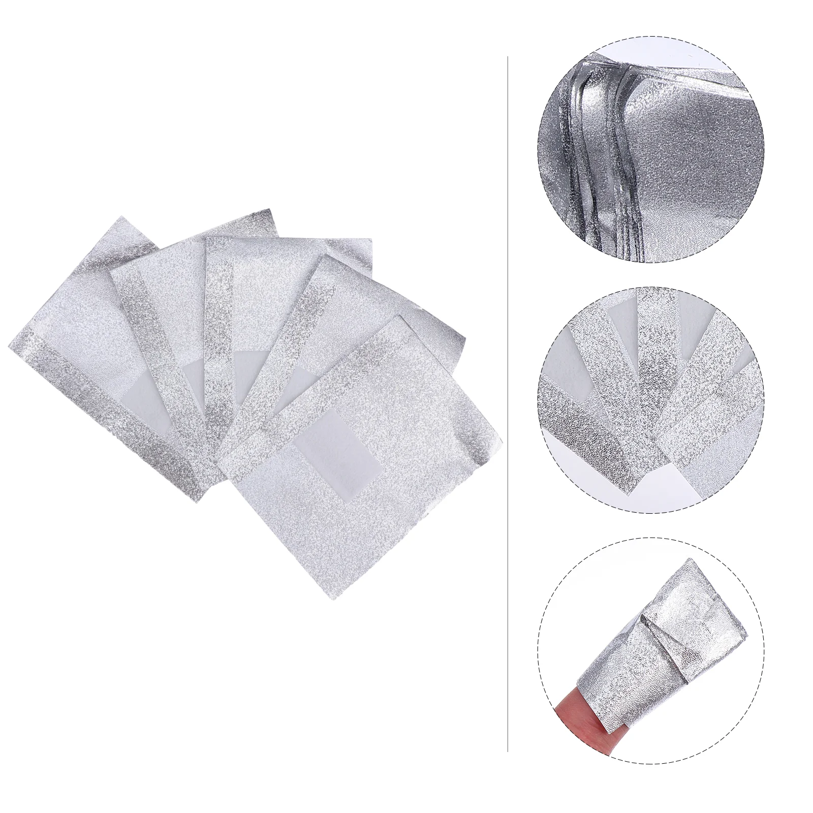 

500 Pcs/ Nail Remover Pads Transfer Foil Glue Gel for Soak off Polish Cleaning Tin Wraps