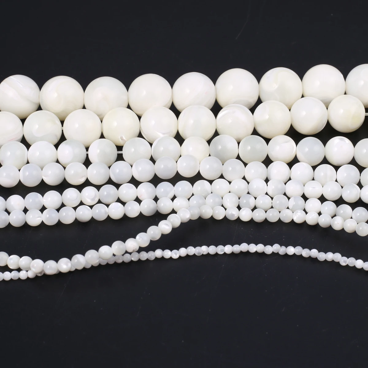 2/3/4mm Natural Mother of Pearl Shell Beads Loose Small Round Bead for Jewelry Making Diy Women Necklace Bracelet Accessories