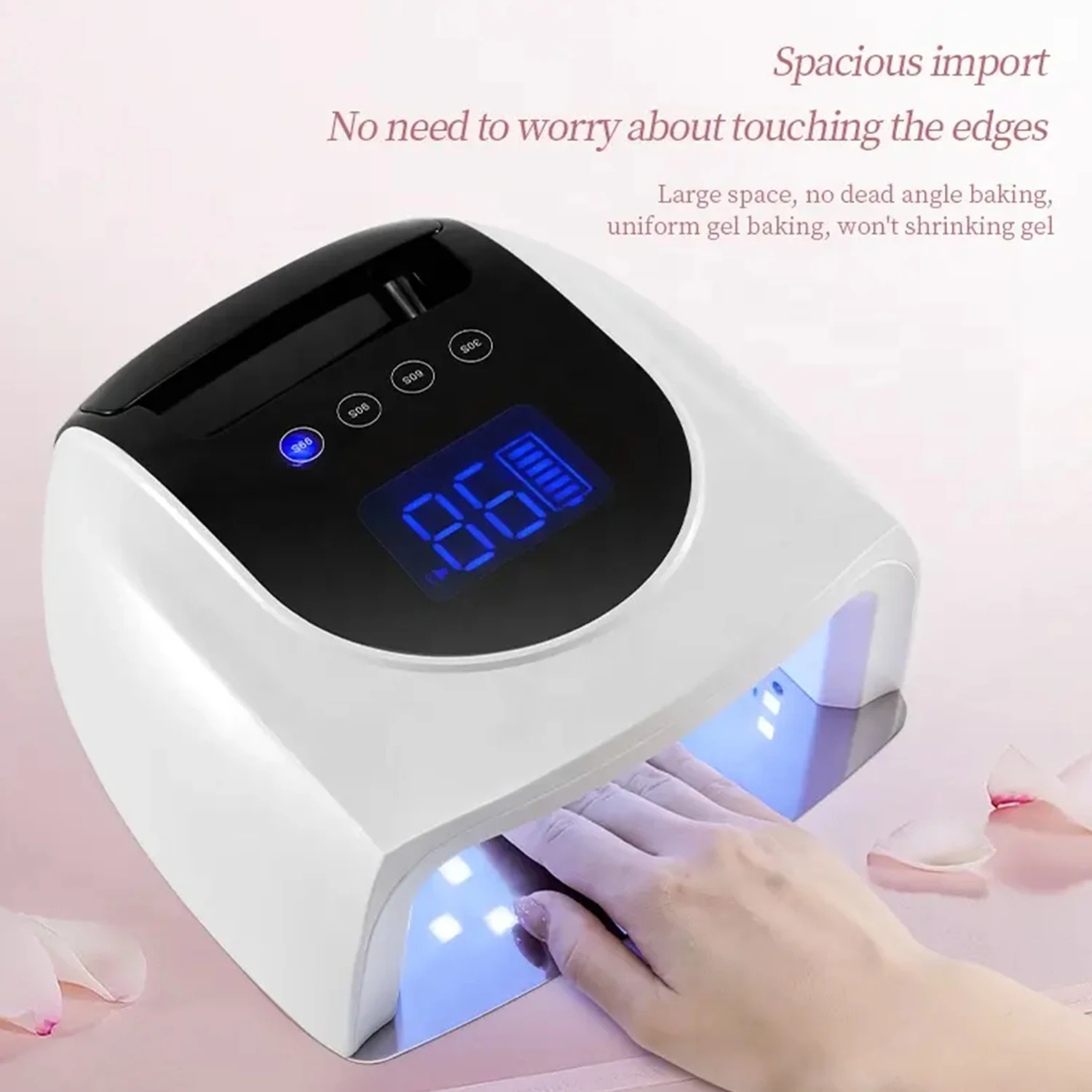 WELLSTRY ได้เร็วขึ้นเครื่องเป่าเล็บไร้สาย 42 ลูกปัด Fornetto Unghie 96W Lampara De Unas แบบพกพาชาร์จเล็บ Curing Lamp