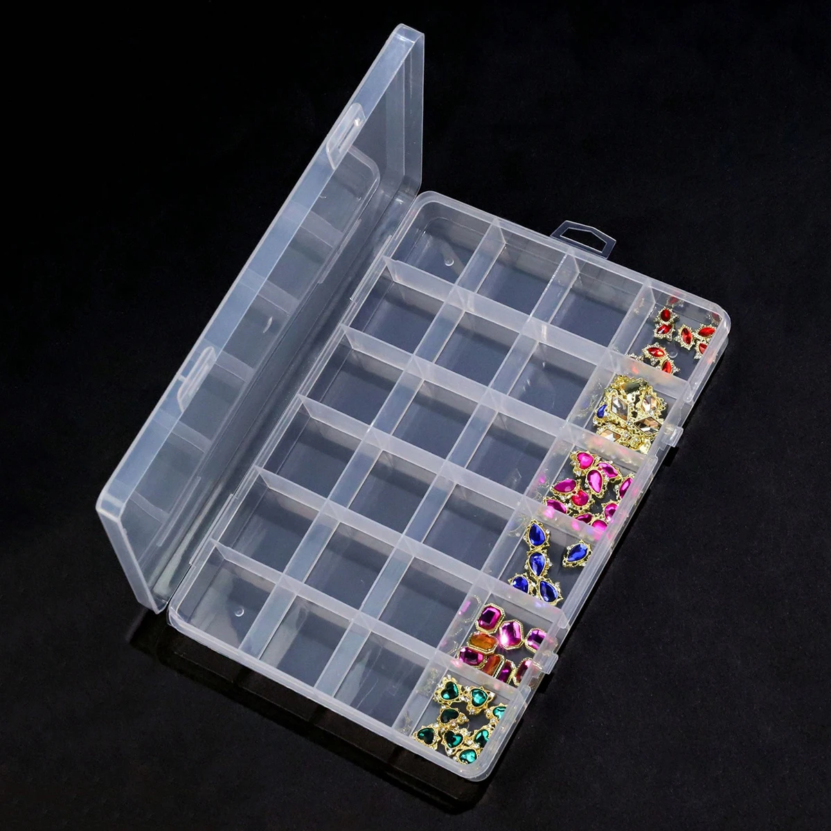 10/15/24/42 Grids Nail Art Jewelry Storage Box Independent Storage Nail Art Tools Small Travel Organizer Divid Nail Accessories