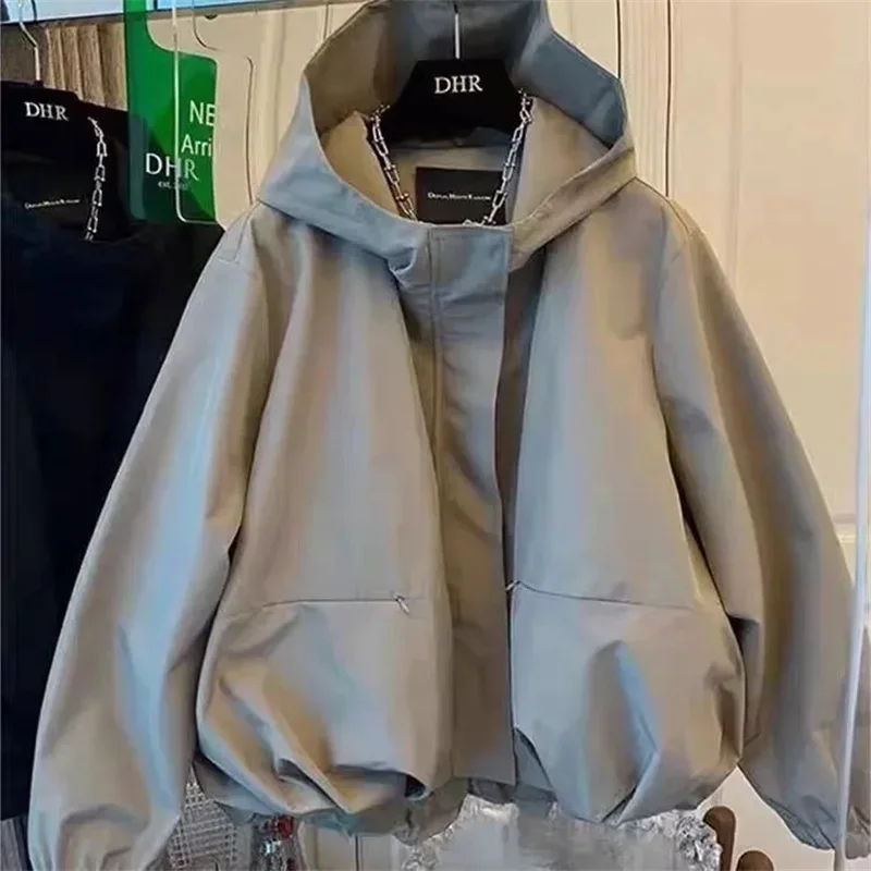 Jackets Women Hooded Summer Sun-proof Zipper Coats Thin Loose See Through Outerwear Breathable Outwear Lightweight Clothes
