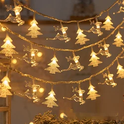 1.5/3M Christmas Tree Elk Snowflake LED String Lights Garland Christmas Decoration for Home Fairy Light Xmas Tree Decor New Year