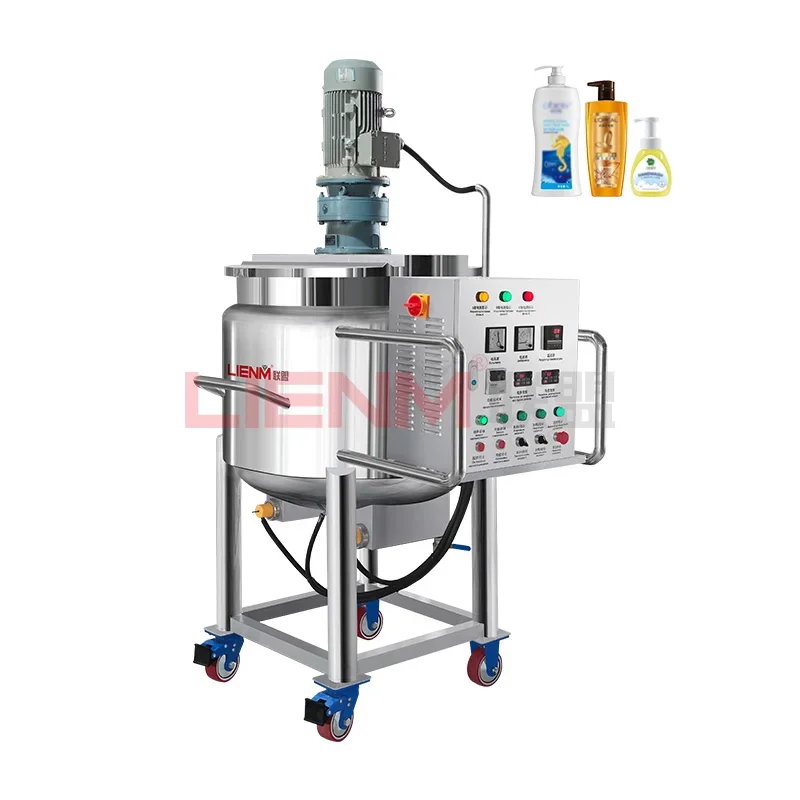 High Quality Liquid Mixer Agitator Liquid Soap Mixer Machine Stainless Steel Dishwashing Liquid Mixer Electric Heating