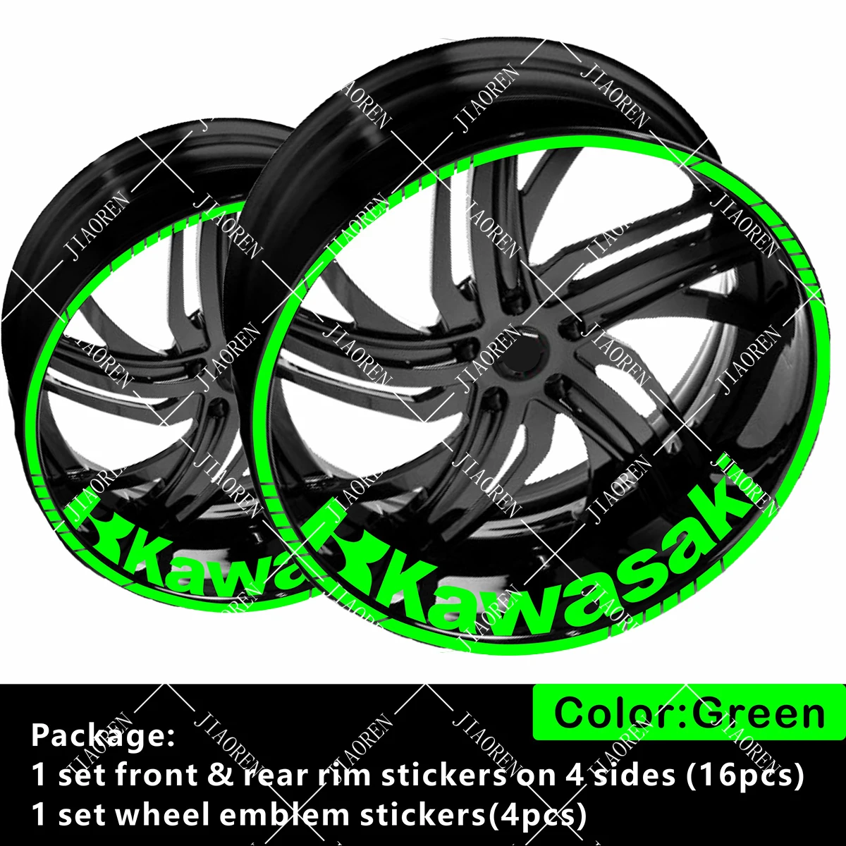 

Christmas Kawasaki Wheel Stickers Ninja Rim Decals Kit