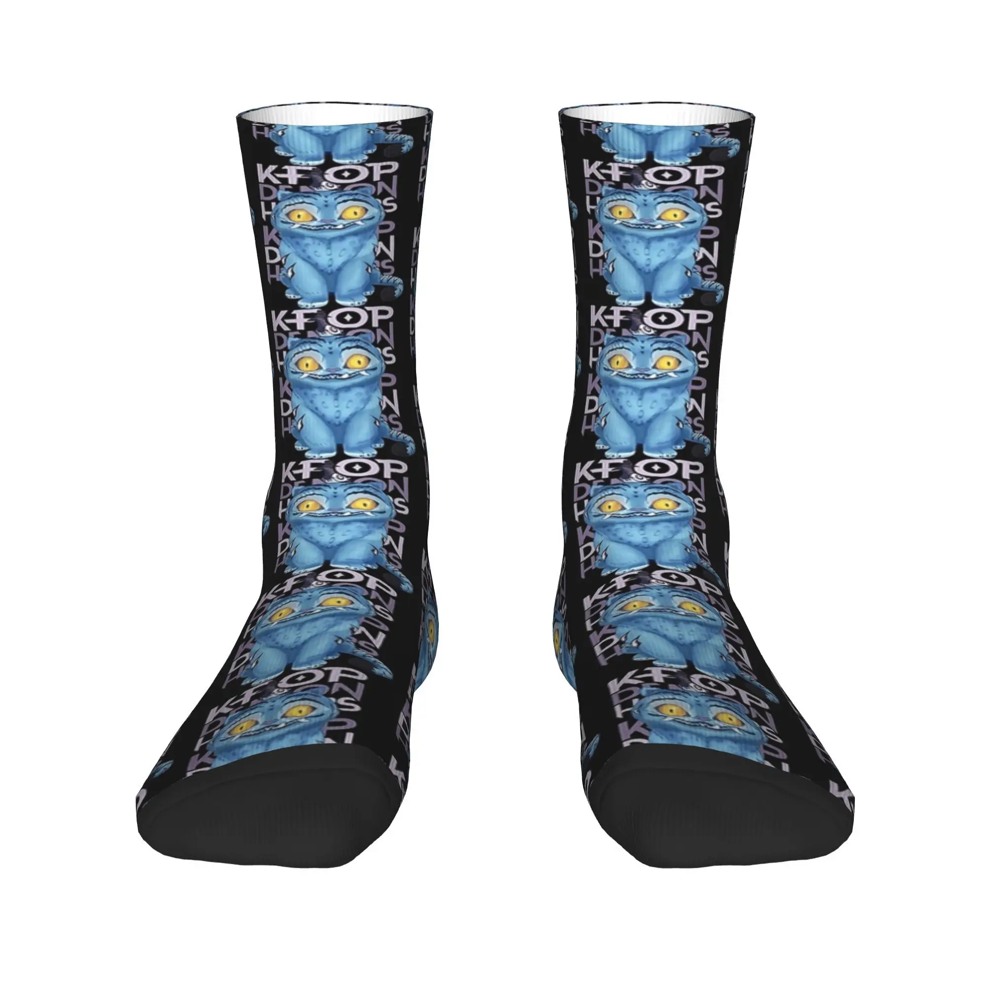 タイガーブルー KPop 悪魔ハンターストッキングトレンディな靴下カップル快適な靴下秋のランニングスポーツパターンアンチスキッドソックス
