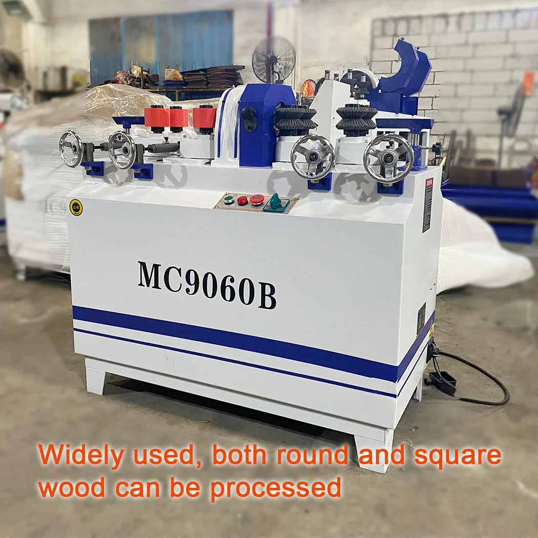 Handles Broom Stick Making with Motor As Core Component MC9060B Round Bar Machine for Wooden