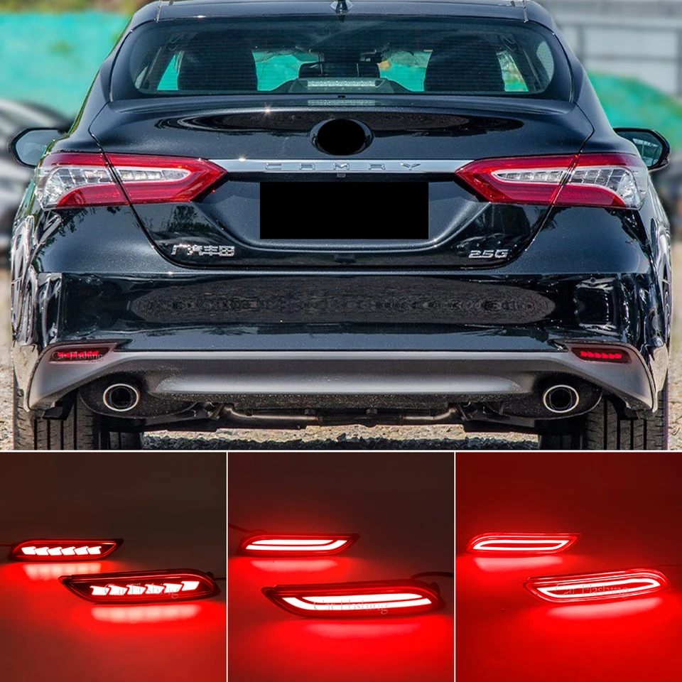 リアバンパーリフレクター Compatible With For Camry 2018 2019 2020 2021 2022 20 Amazon.com: GTINTHEBOX 3D Optic LED Rear Bumper Reflectors Brake Tail  Lights and Sequential Turn Signal Lamps for 2018 2019 2020 2021 2022 2023  2024 Toyota Camry - Red Lens : Automotive