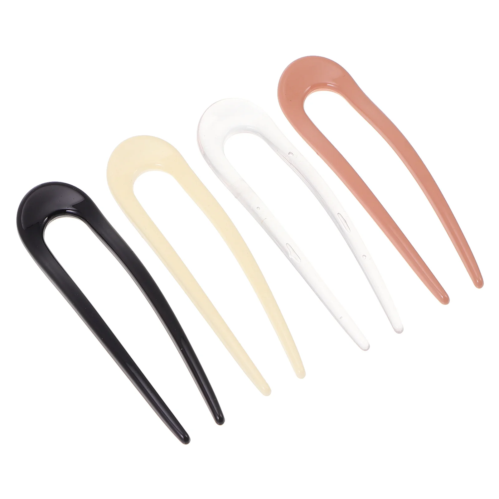 4 قطع من مشابك الشعر على شكل حرف U، مشابك سيدة ممتازة لعصي الشعر العصرية، ديكور غطاء الرأس الأنيق لقضاء عطلة السفر و #3