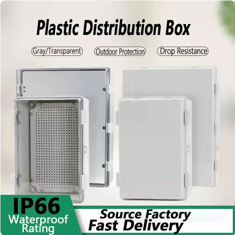 Large Capacity IP66 Waterproof Junction Box Dustproof Weather Resistant Outdoor Electrical Project Enclosure