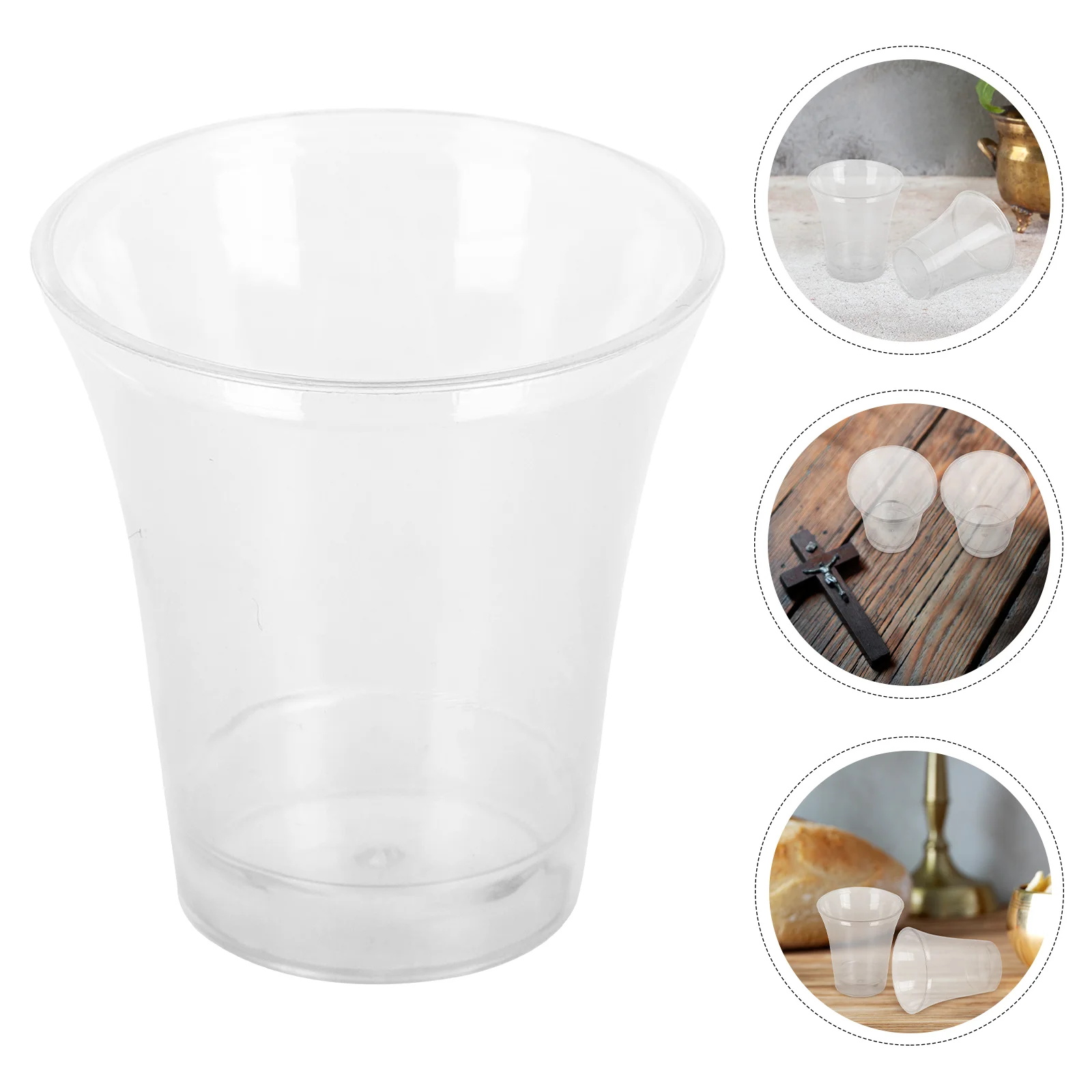 

200 Pcs Chalice Baptismal Plastic Cups Sample for Tasting Reusable Communion Supplies Smoothie