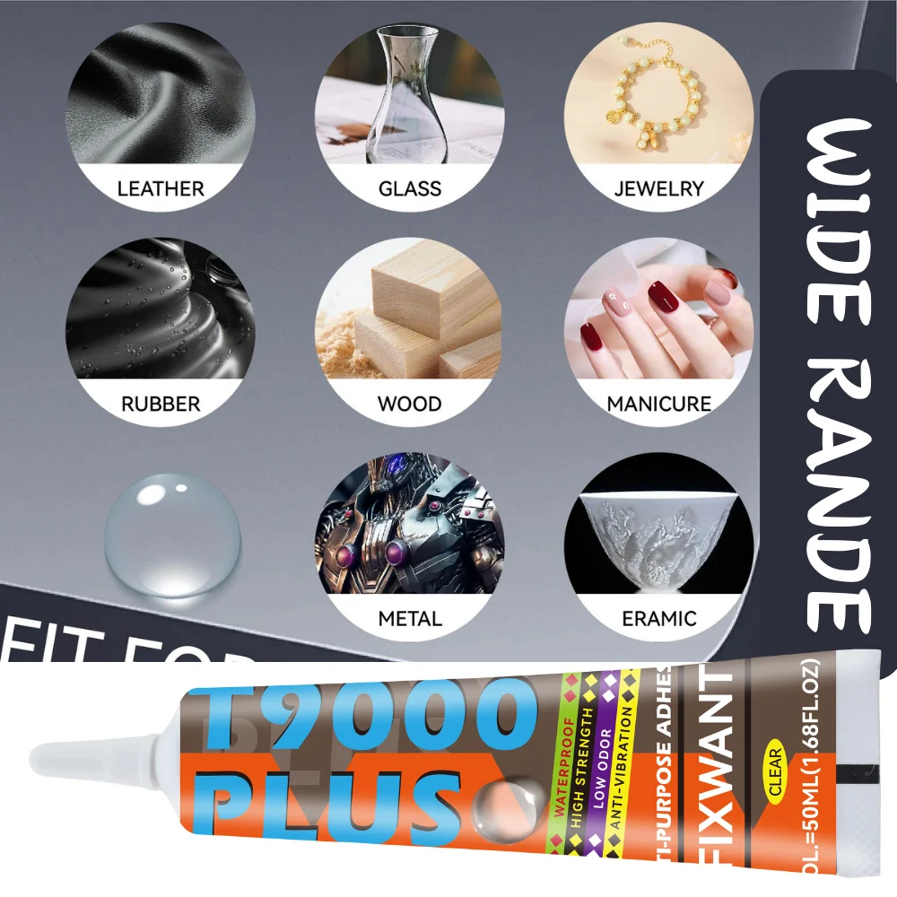 T9000 PLUS Klarer Handy-Uhr-Schmuck-Reparatur-Kontaktklebstoff, wasserdichter Leder-Textil-Stoff-Kleber, 15/50/110 ml – Detail 5