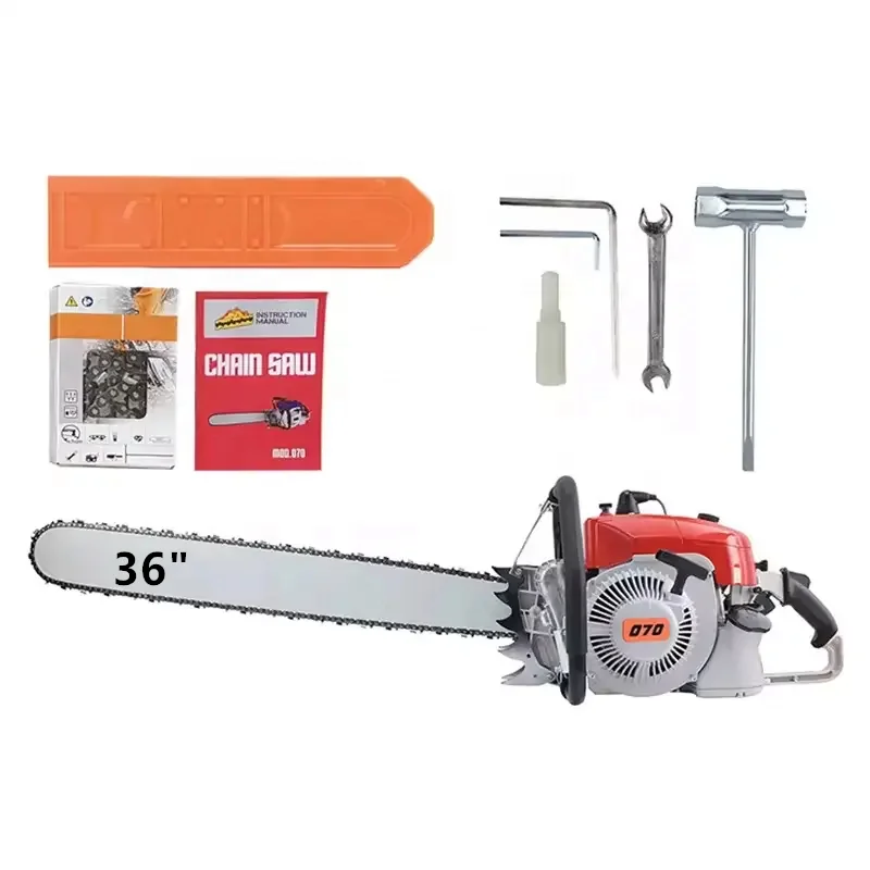 Ms070 105CC Gas Chainsaw 36-Inch Bar Commercial Chainsaw Professional Petrol Chainsaw