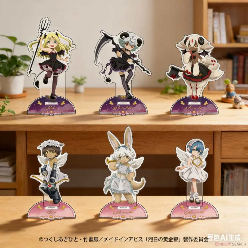 Anime 10CM Made In Abyss Model Acrylic Stand Desktop Cosplay Prop Prushka/Marulk/Riko Ornament Figure Toy For Gifts Collection