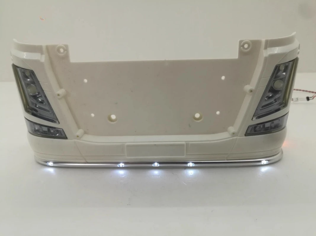 Accesorios de luz inferior delantera LED CNC de aleación de aluminio para camión Tamiya RC 1/14, remolque volquete Volvo 56360, piezas de mejora de coche DIY
