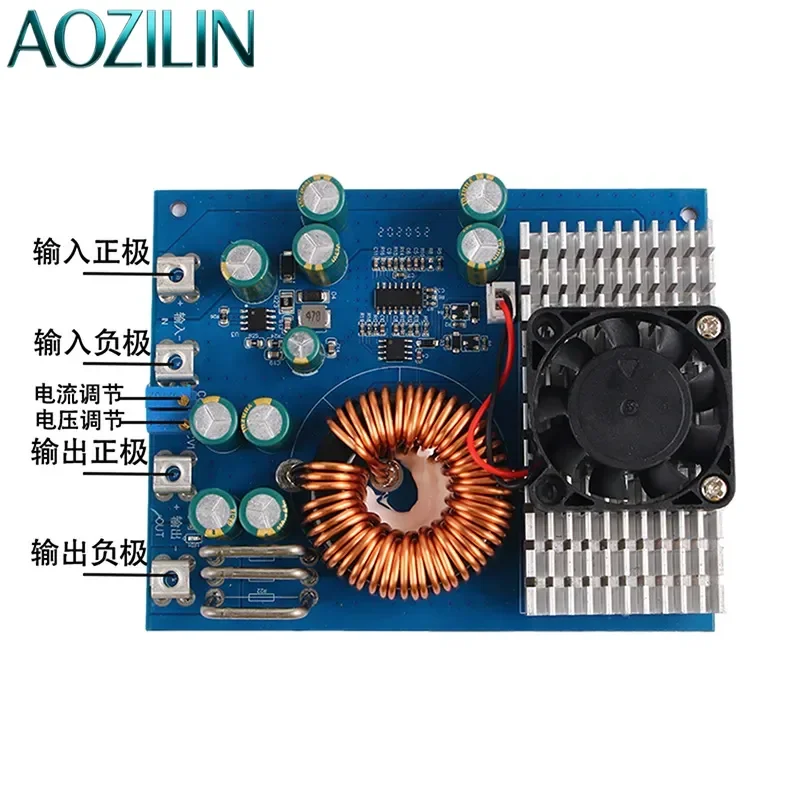 AOZILIN For Super power 1000W Adjustable Step Down Power Supply Module 50A Voltage Converter Board For Power Tools High Current