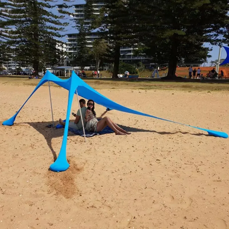 Camping Tent Windproof Pop Up Awning Outdoor Beach Sun Shade UV Ultralight Beach Canopy Tents For Camping Fishing Picnics image 4