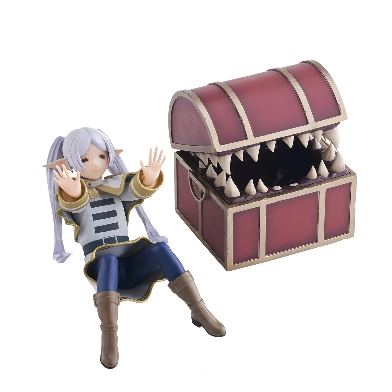 Figura de Anime Frieren: Beyond Journey's End de 14cm, tapón de fideos, figura de acción de Frieren, modelo de colección de figuras Luminasta Frieren