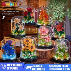 DIY Micro Flower Building Blocks Mini Bricks Particles Eternal Life Flowers Home Decor Assembling Puzzle Toy Children Xmas Gifts