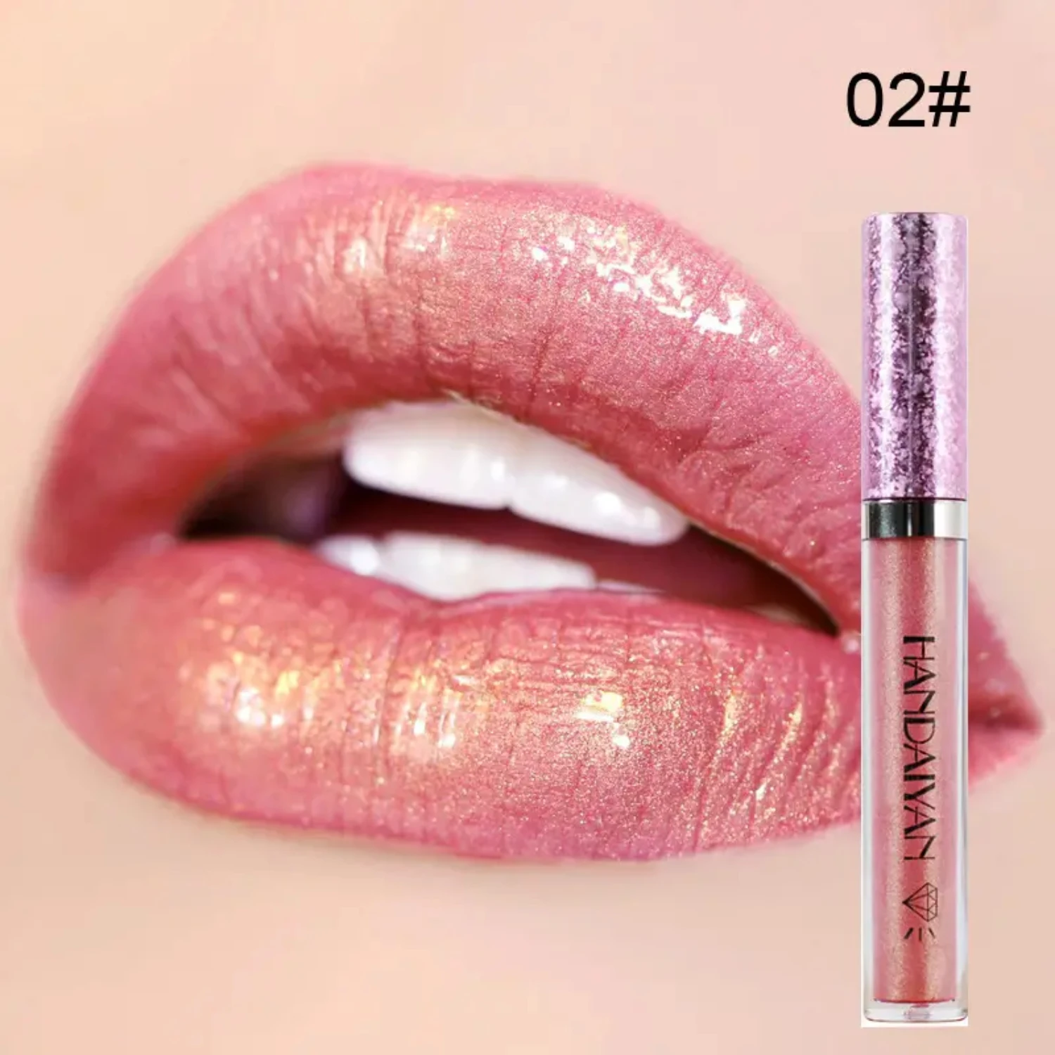 12-Color Shiny Long Lasting Waterproof Lip Gloss Makeup with Liquid Lipstick Tint