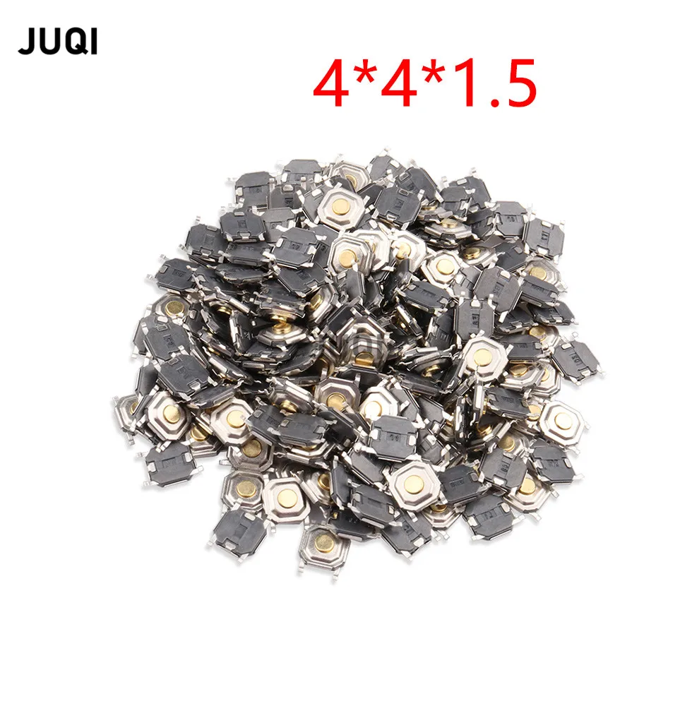 50pcs  4*4*1.5 touch switch key / fretting LCD patch Switch Momentary 4x4x1.5mm 4pin SMD Surface Mount mini switch Waterproof