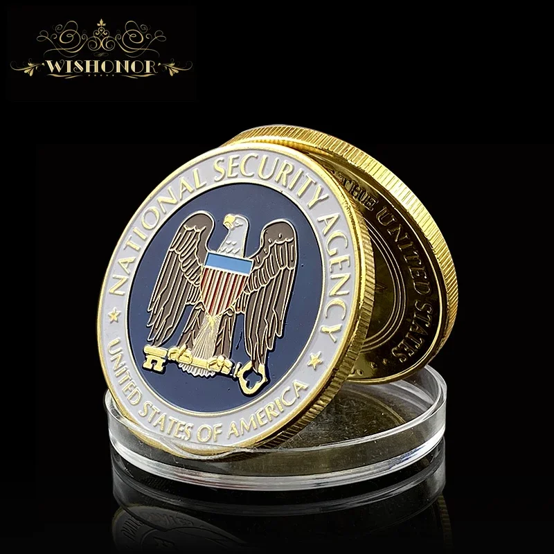 Nice Challenge Coin US National Security Agency Commemorative Coin Fancy Normal NSA  Gold Plated Coin For Collection