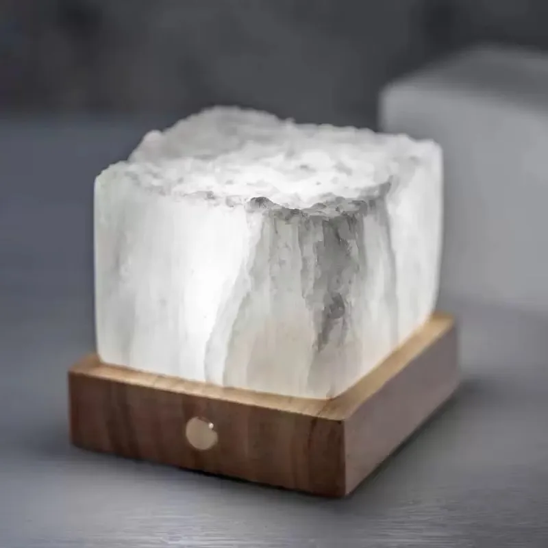 Arctic Glacier Bedside Lamp Atmosphere Lamp Gypsum Rough Stone Diffuse Fragrant Stone Bedroom Aromatherapy Desk Lamp