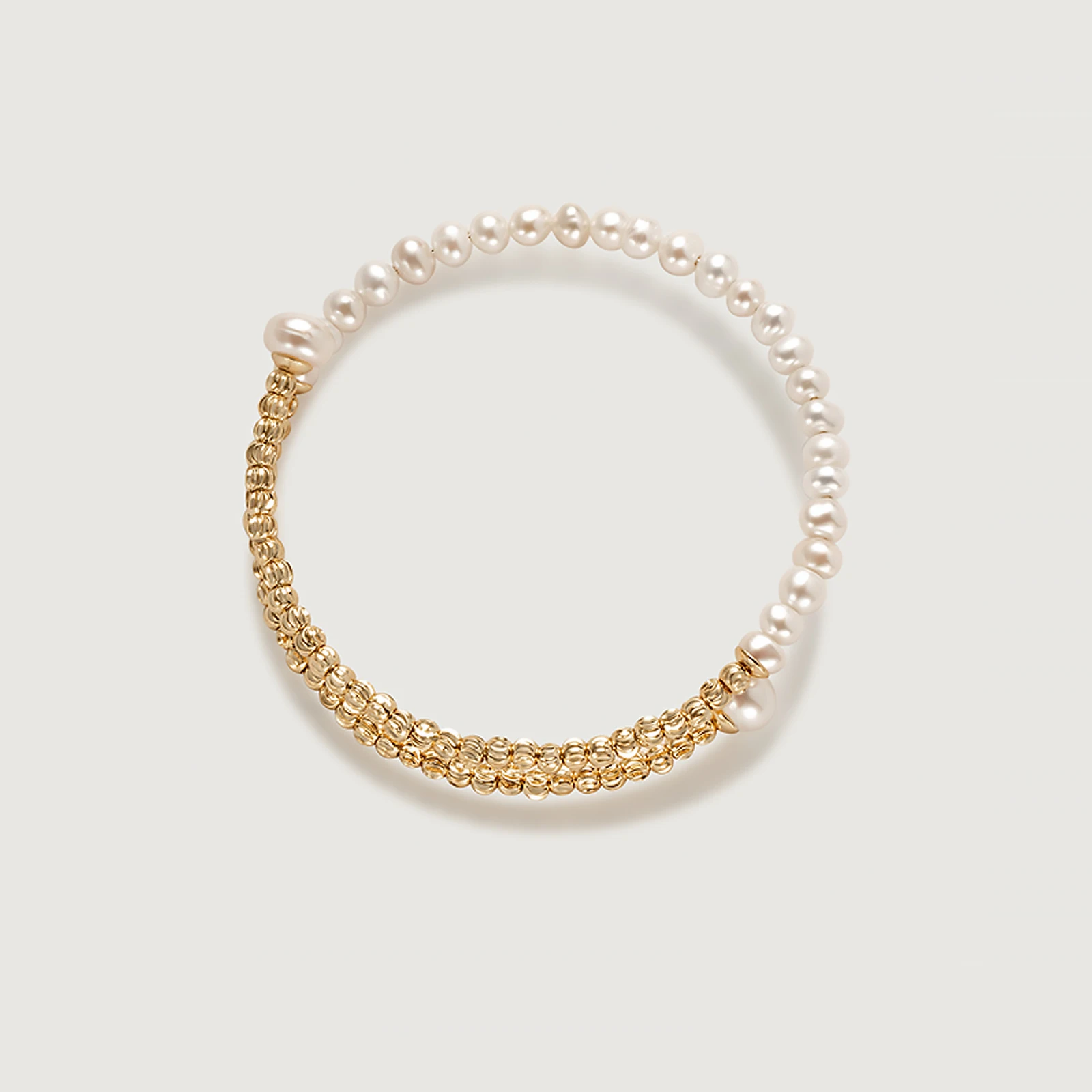 

Unique Design Natural Pearl Bracelet 18K Gold Plated for Women Girls, Gold Bracelets Bangles