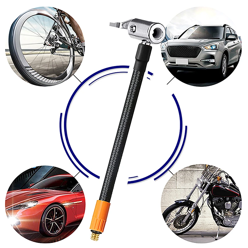 ✰✪1PC Tire Inflation Hose M6 Locking Air Chuck With Air Hose, Standard Tire Valve Fine Thread, Inflation Hose Adapter
