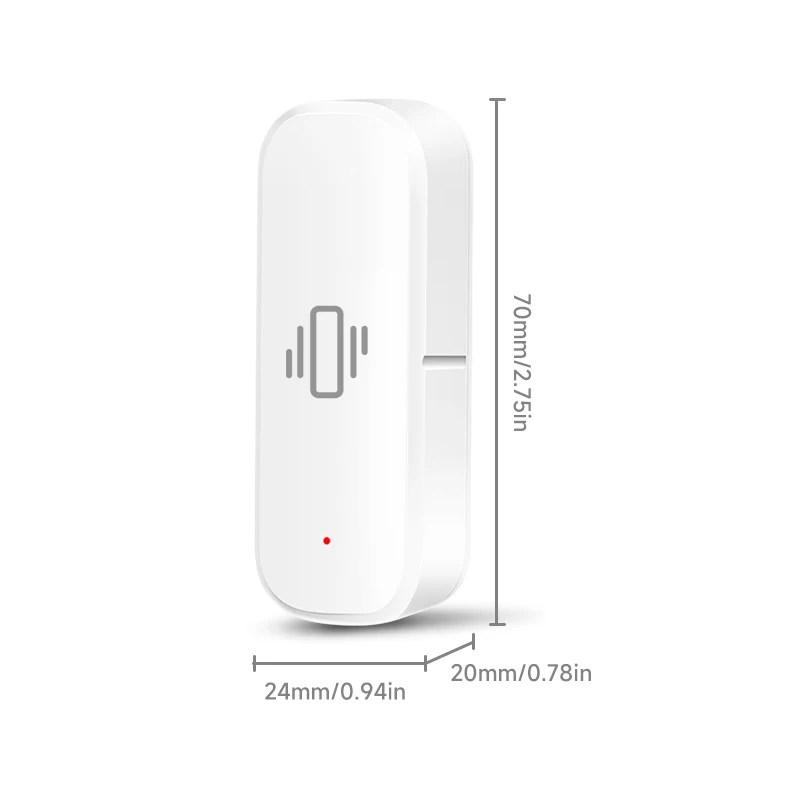 Умный датчик вибрации Tuya Smart Life Zigbee, датчик обнаружения и аварийной сигнализации в режиме реального времени, с защитой от кражи