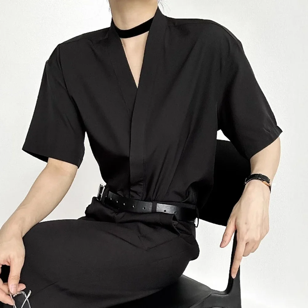 Casual Summer Look Loose Fit Short Sleeve Ice Silk Fashion Fashion Summer Clothing For Men Regular Clothing Length