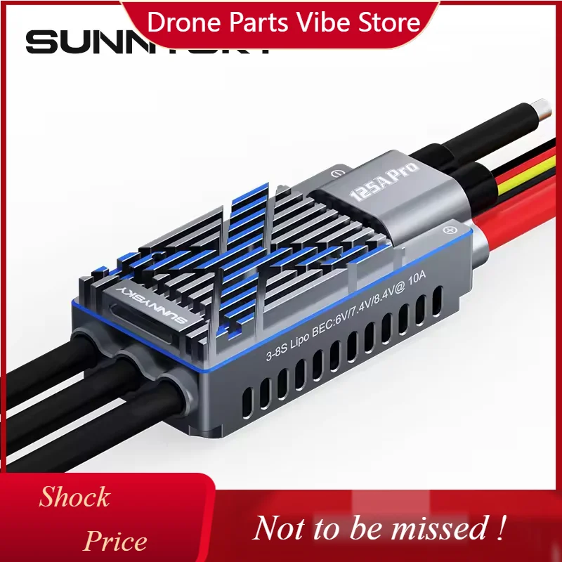 

DPSUNNYSKY X125A PRO SBEC Speed Controller 3-8S X125A ESC For RC 70-90E 3D P3A Fixed-Wing Aircraft/420-550 Series Helicopter/Dro