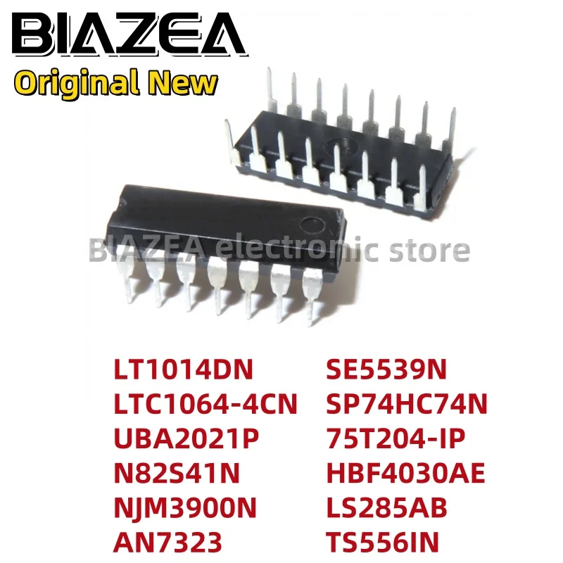 1piece LT1014DN LTC1064-4CN UBA2021P N82S41N NJM3900N AN7323 SE5539N SP74HC74N 75T204-IP HBF4030AE LS285AB TS556IN DIP14