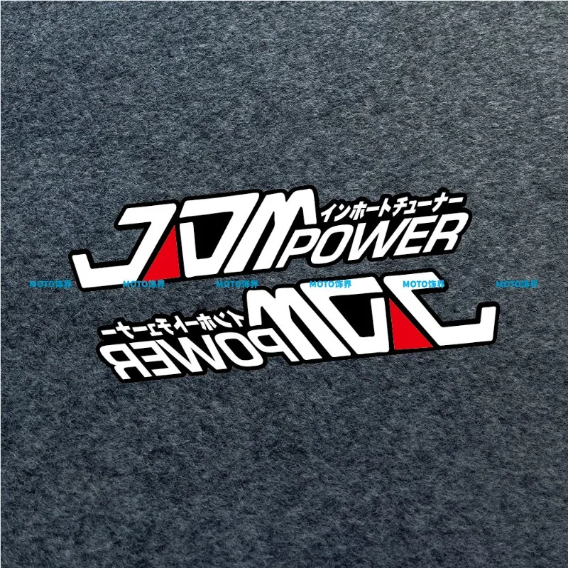Autocollant vinyle JDM Power rose 1 paire,double face imperméable anti-rayures,déco auto vitre moto casque style course japonais