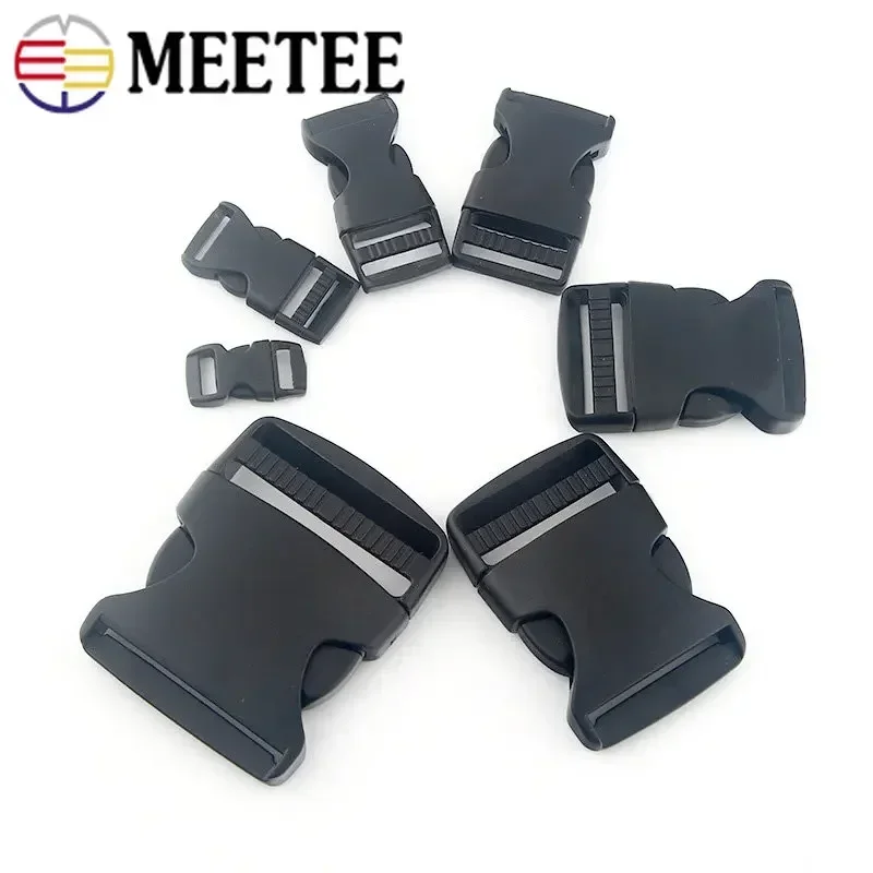 

10/20Pcs Plastic Side Release Buckles 10-50mm Black Backpack Strap Adjustable Clasp Webbing Hook Luggage Dog Collar Accessories