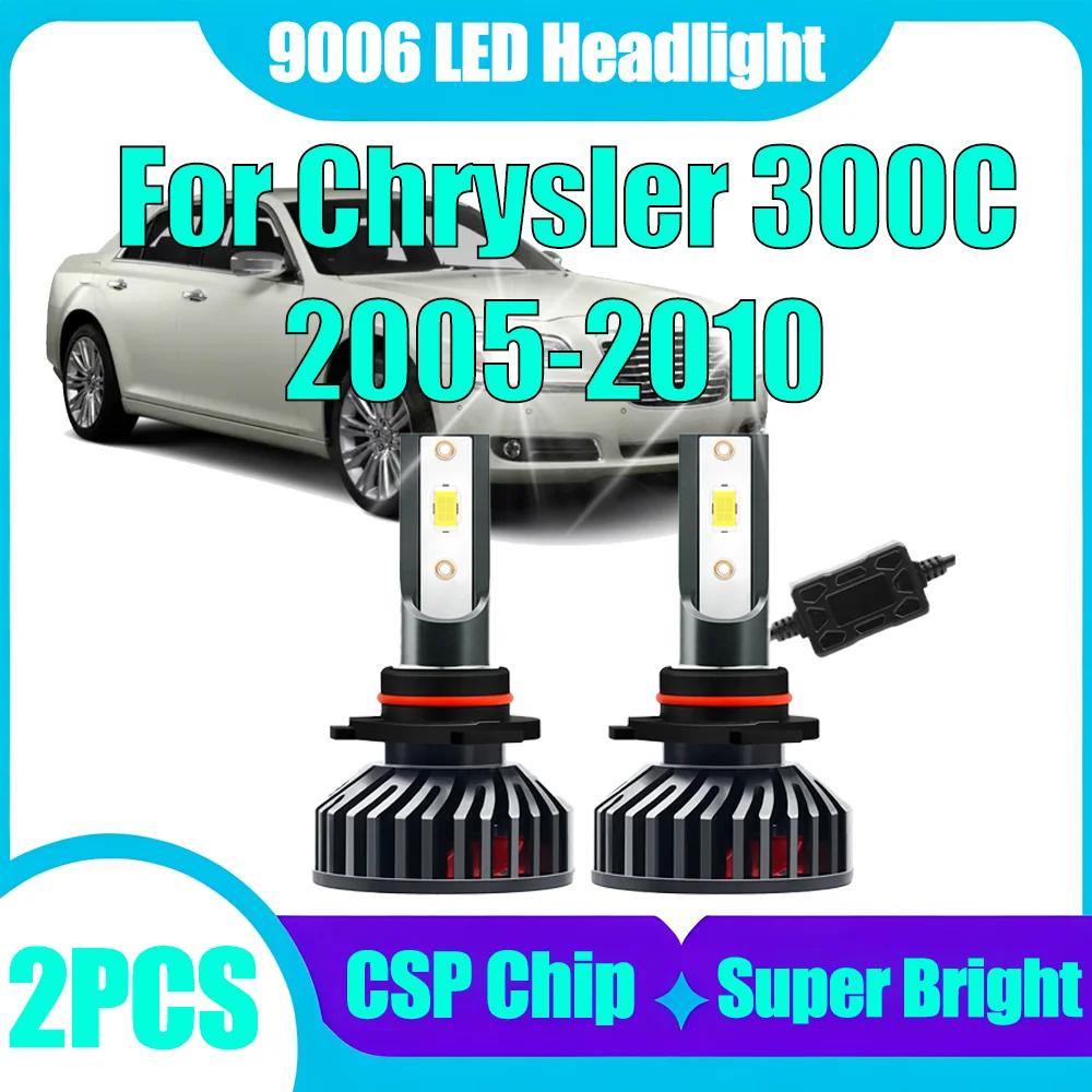 

2 шт. 6000K белый 9006 ближнего света турбо светодиодные лампы для фар Plug and Play автомобильные фары 120 Вт высокой мощности для Chrysler 300C 2005-2010