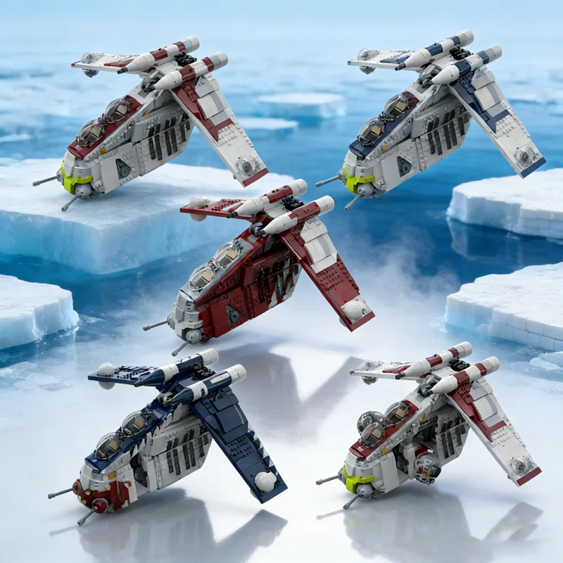 

1434 шт. MOC Star Battle Republic Gunship LAAT Коллекция Модель Строительные Блоки Архитектура Игрушка Рождественские Подарки Соберите Идея