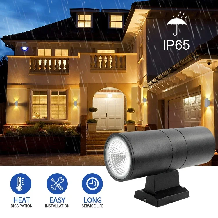 10W12W24W الحديثة LED حتى أسفل في الهواء الطلق الجدار ضوء مقاوم للماء IP65 الحائط مصباح لإضاءة ممر الشرفة الديكور الشمعدان #4