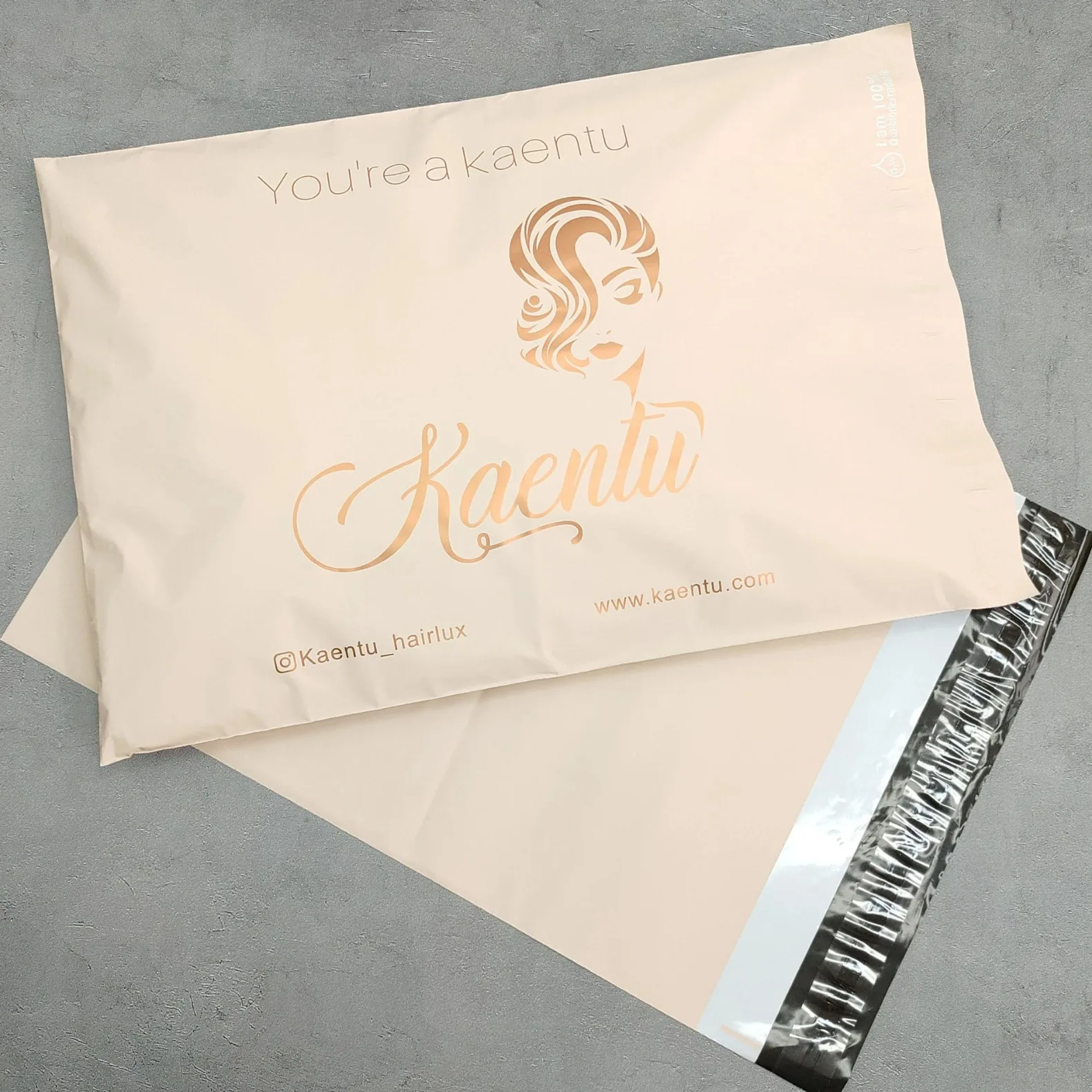 50 matte apricotrosa Versandtaschen, geeignet für Kleidung, Partys und Geschenke. Benutzerdefinierte Logos werden unterstützt. – Detail 4