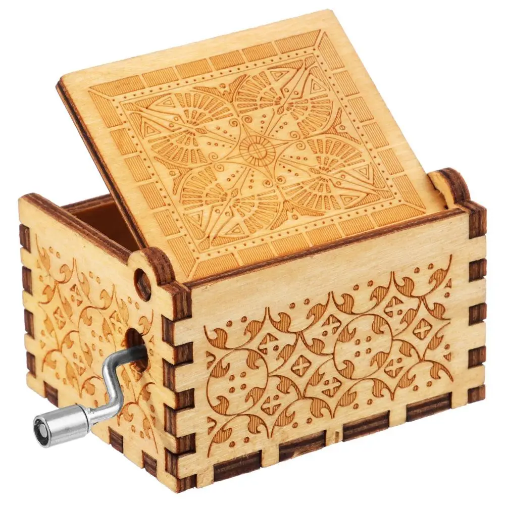 �You Are My Sunshine“ – Handgekrankte Holz-Spieluhr mit Gravur, geeignet als Geschenk zum Geburtstag, Weihnachten, Valentinstag oder Erntedankfest – Detail 11