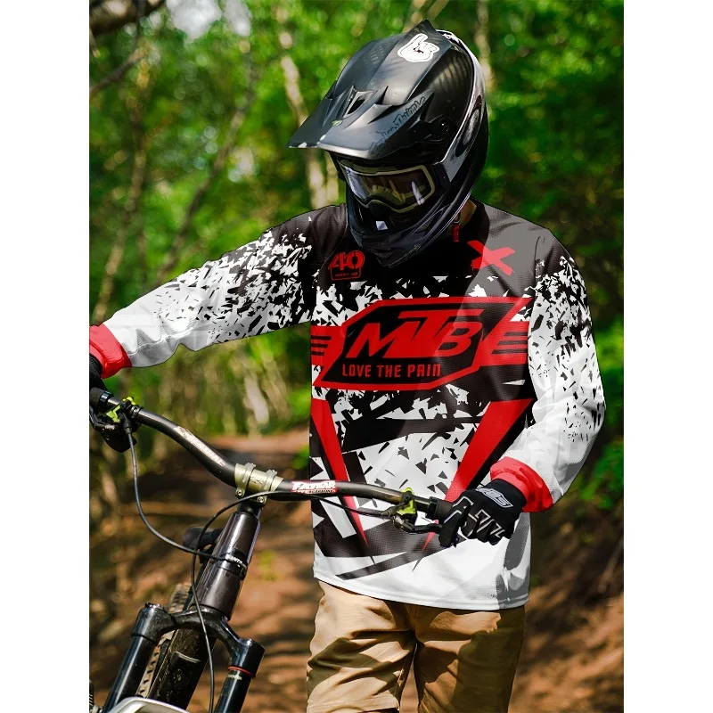 

2025 мужская внедорожная мотоциклетная спортивная одежда с длинными рукавами и 3D принтом для бездорожья, раллийная рубашка для горного велосипеда, гоночная рубашка для бездорожья